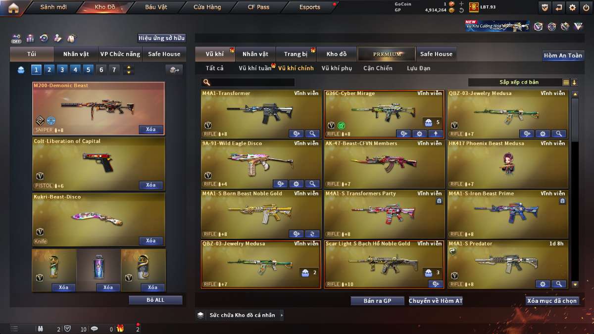 shop acc cf uy tin gia re
